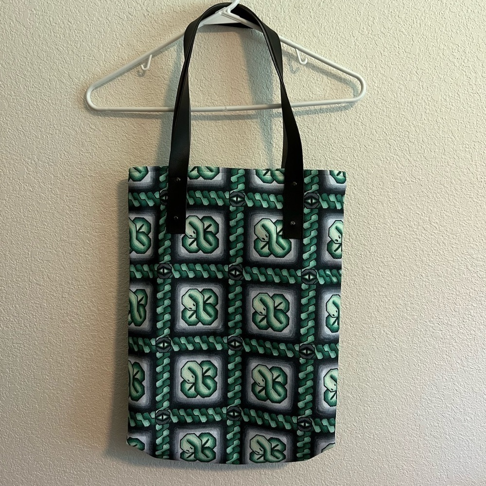 NWOT Handmade Snake Tote Bag O/S
